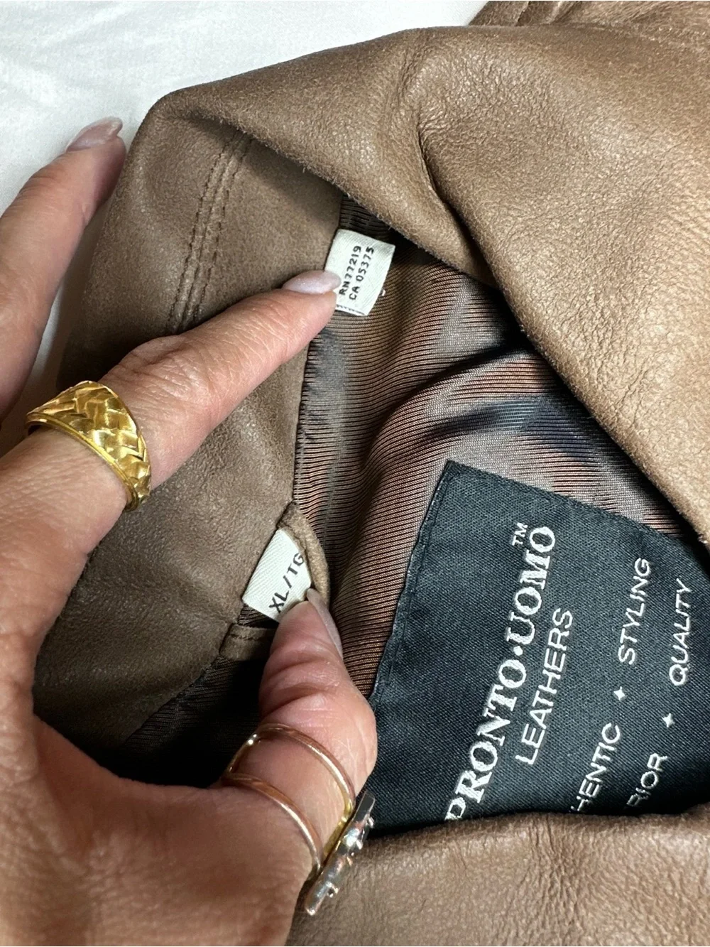 Pronto Uomo Brown Leather Bomber Jacket